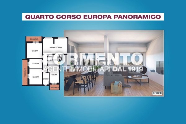 appartamento in vendita a Genova in zona Sturla