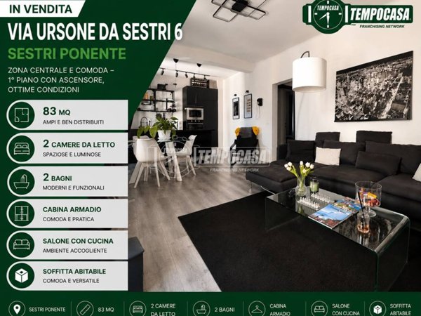 appartamento in vendita a Genova in zona Sestri Ponente