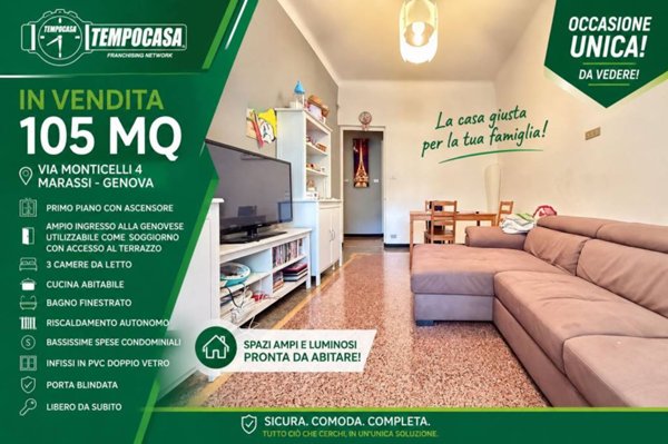 appartamento in vendita a Genova in zona Marassi