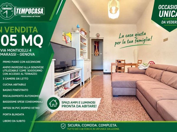 appartamento in vendita a Genova in zona Marassi