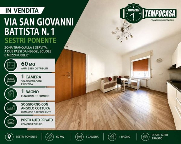 appartamento in vendita a Genova in zona Sestri Ponente