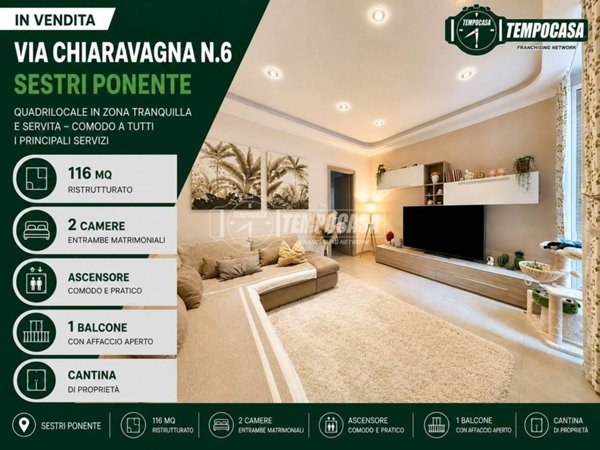 appartamento in vendita a Genova in zona Sestri Ponente