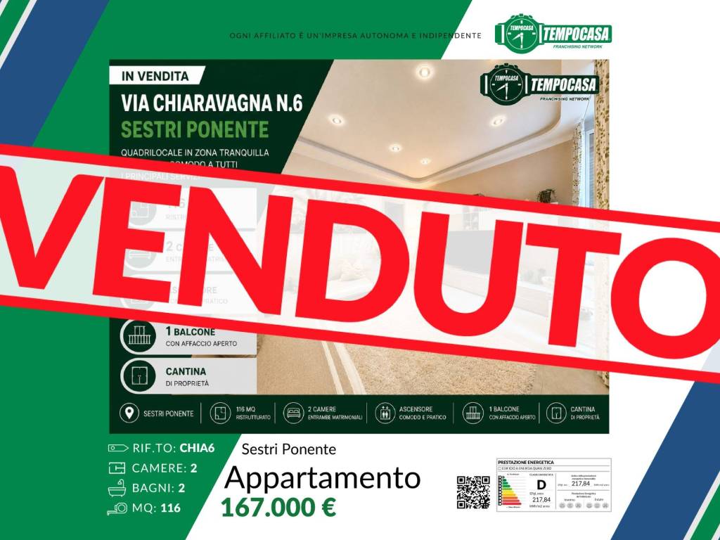appartamento in vendita a Genova in zona Sestri Ponente