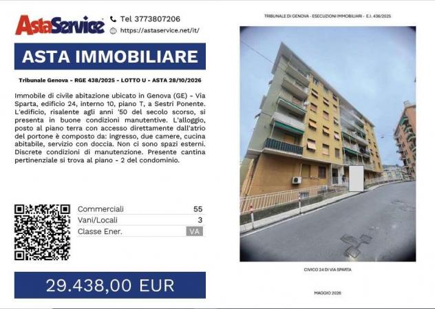 appartamento in vendita a Genova in zona Sestri Ponente
