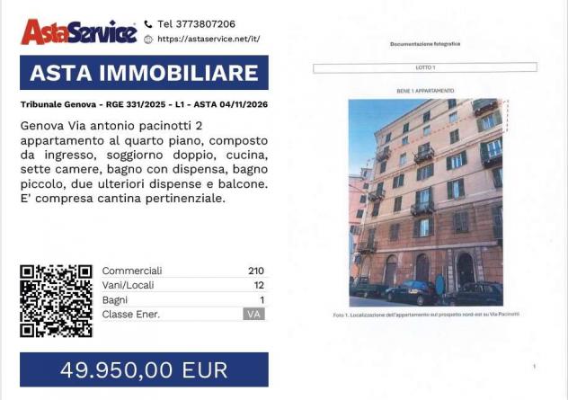 appartamento in vendita a Genova