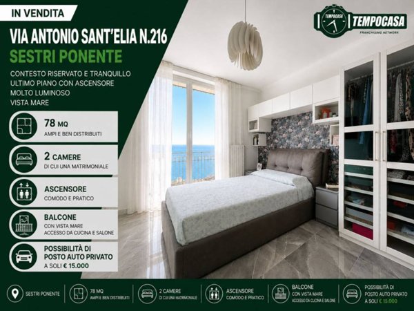 appartamento in vendita a Genova in zona Sestri Ponente