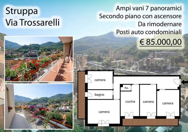 appartamento in vendita a Genova in zona Struppa