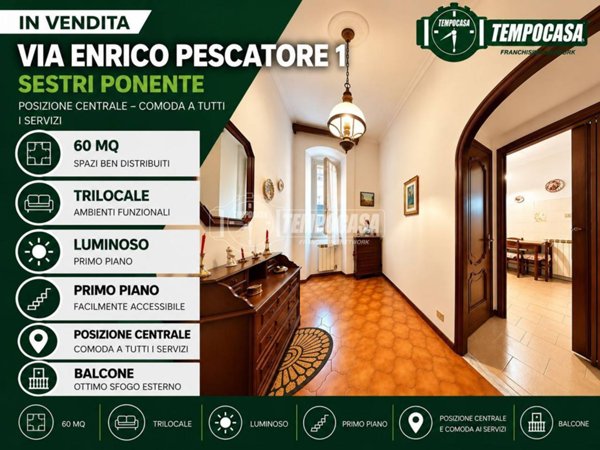 appartamento in vendita a Genova in zona Sestri Ponente