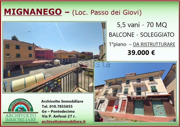 appartamento in vendita a Mignanego in zona Giovi