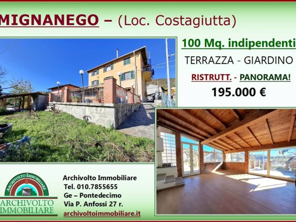 appartamento in vendita a Mignanego in zona Costagiutta