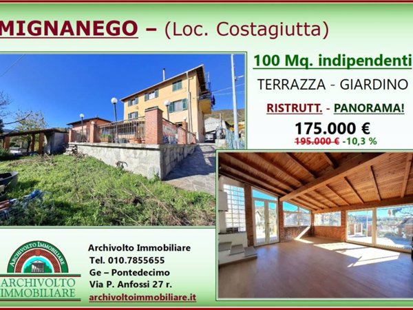 appartamento in vendita a Mignanego in zona Costagiutta