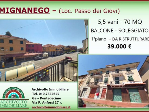 appartamento in vendita a Mignanego in zona Giovi