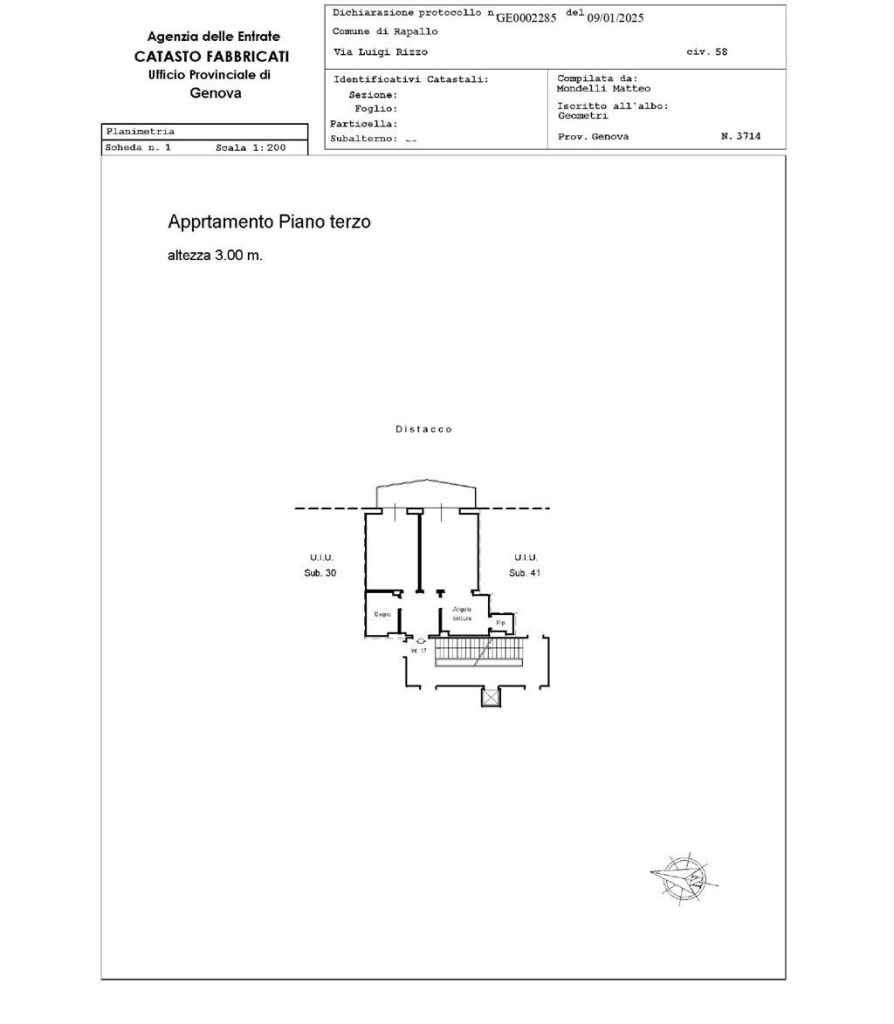 appartamento in vendita a Rapallo in zona San Michele di Pagana
