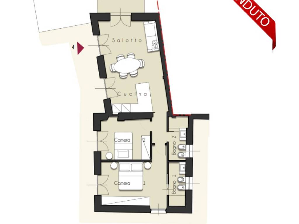 appartamento in vendita a Santa Margherita Ligure