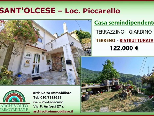 casa indipendente in vendita a Sant'Olcese in zona Piccarello