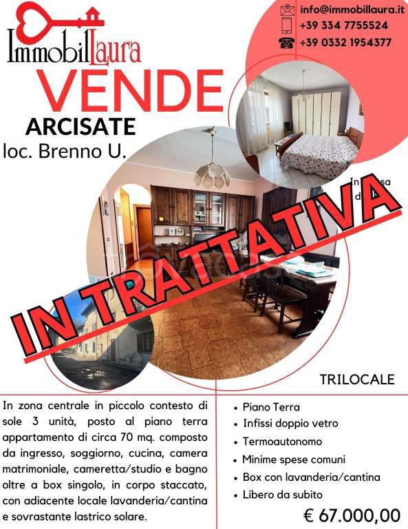 appartamento in vendita ad Arcisate in zona Brenno Useria