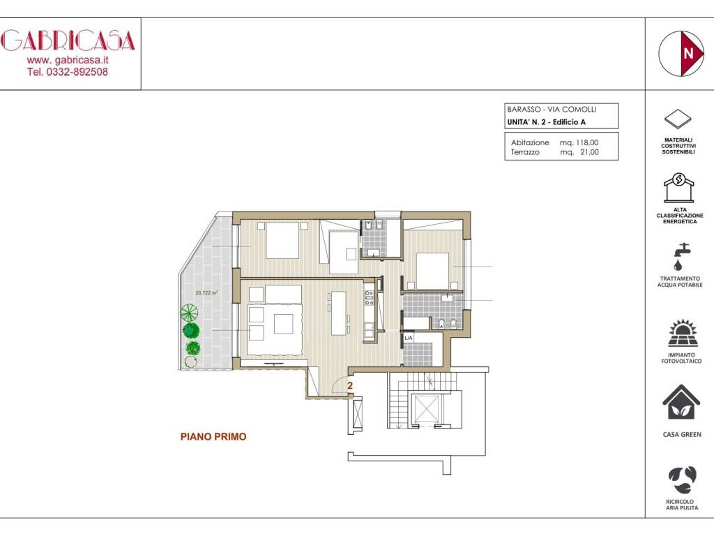 appartamento in vendita a Barasso