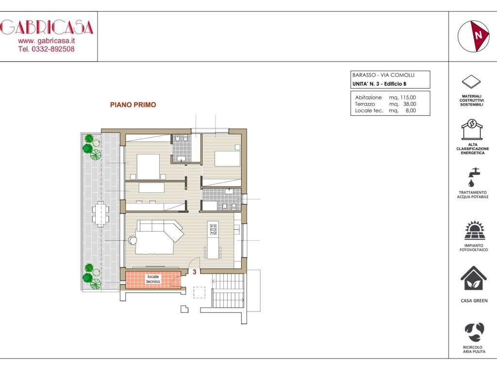 appartamento in vendita a Barasso