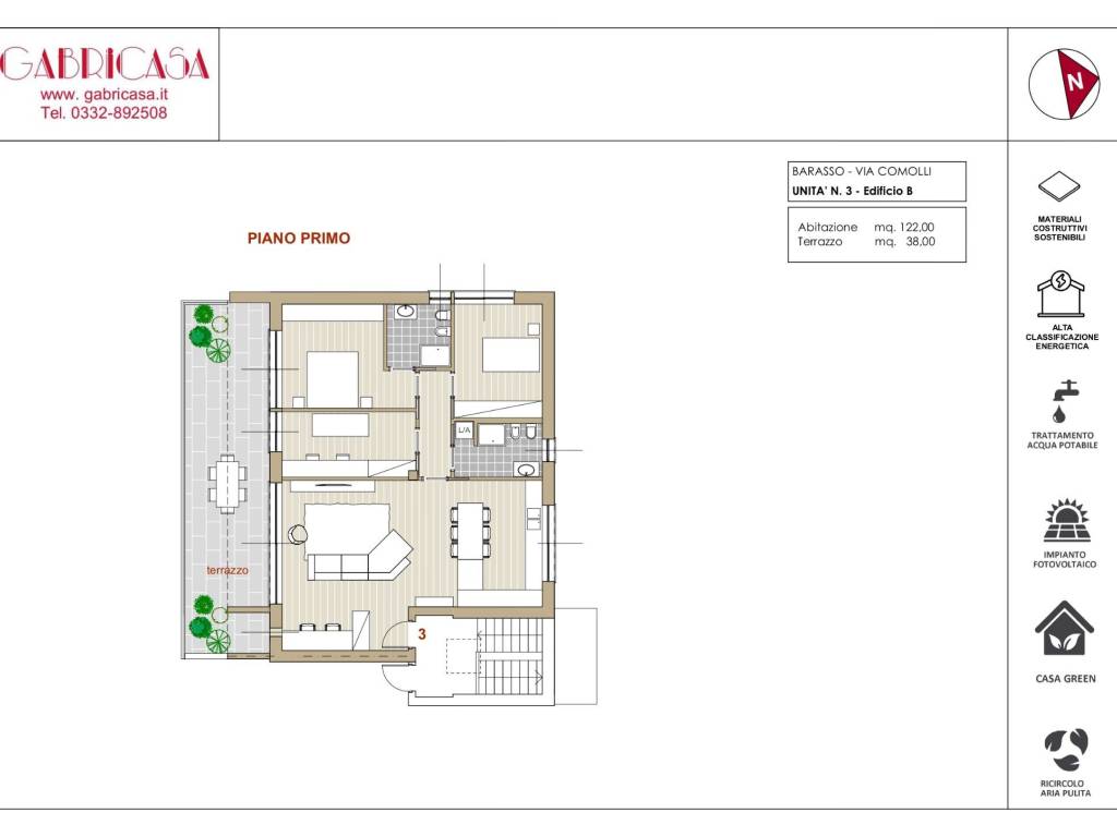 appartamento in vendita a Barasso