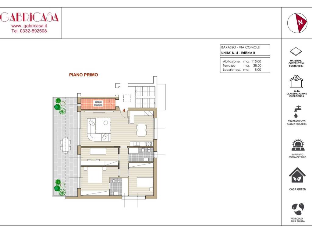 appartamento in vendita a Barasso