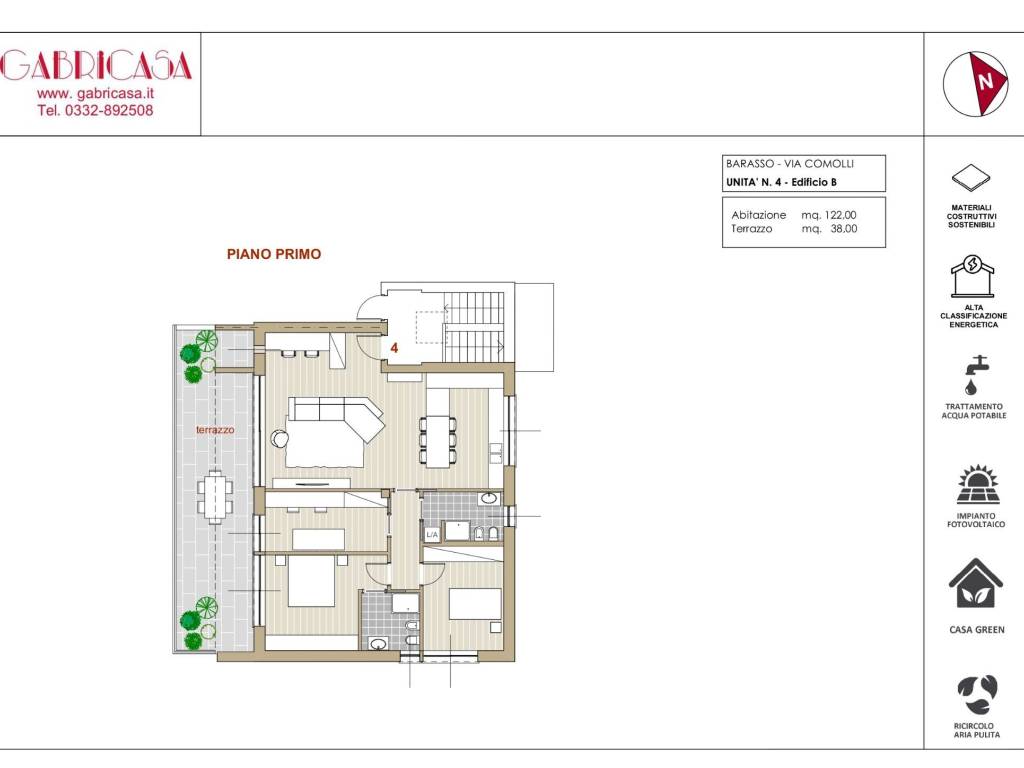 appartamento in vendita a Barasso