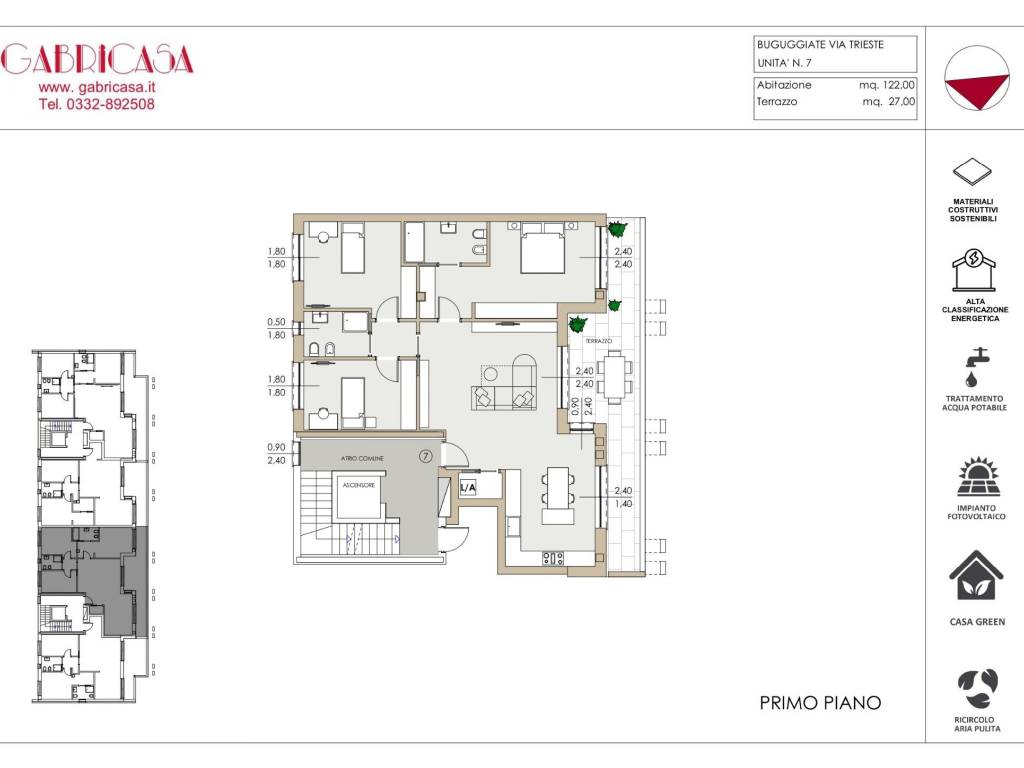 appartamento in vendita a Buguggiate