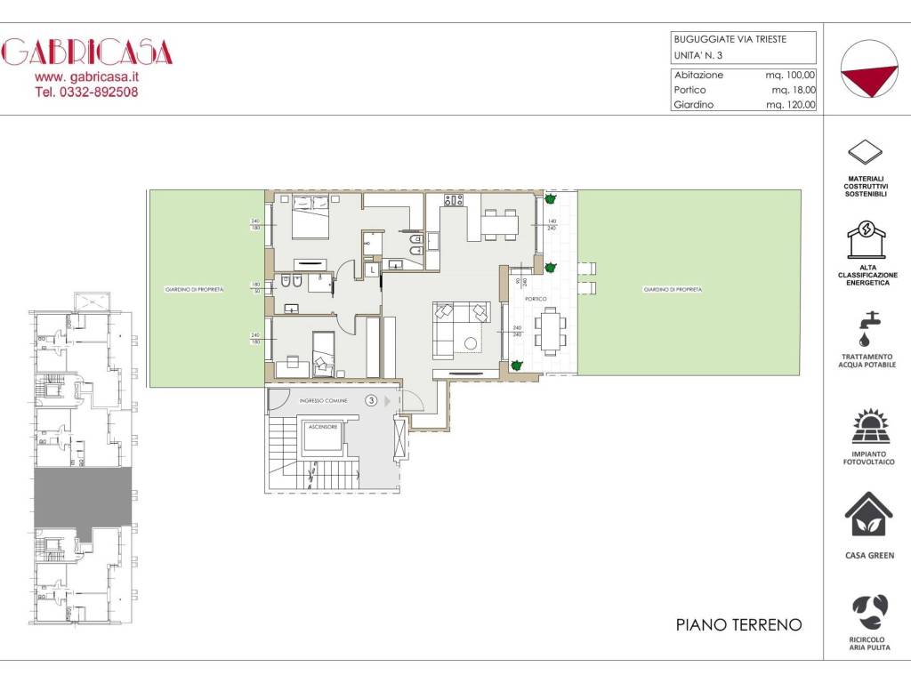 appartamento in vendita a Buguggiate