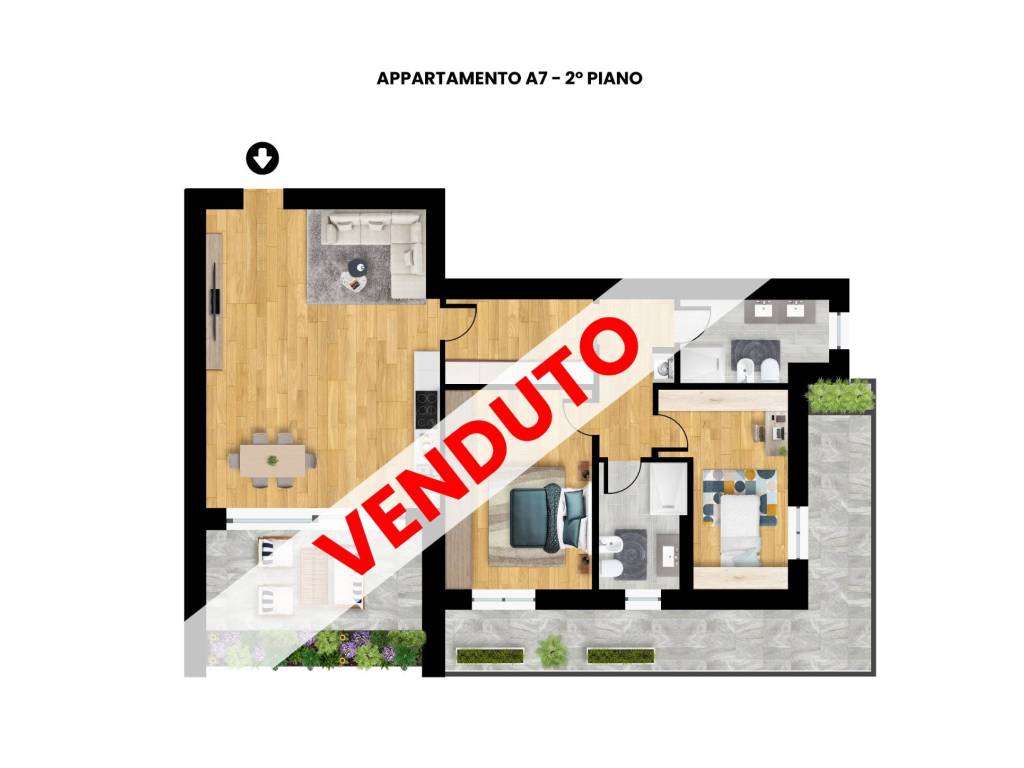 appartamento in vendita a Busto Arsizio