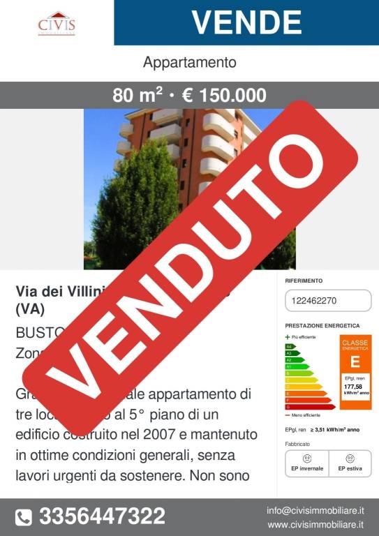 appartamento in vendita a Busto Arsizio