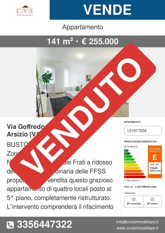appartamento in vendita a Busto Arsizio