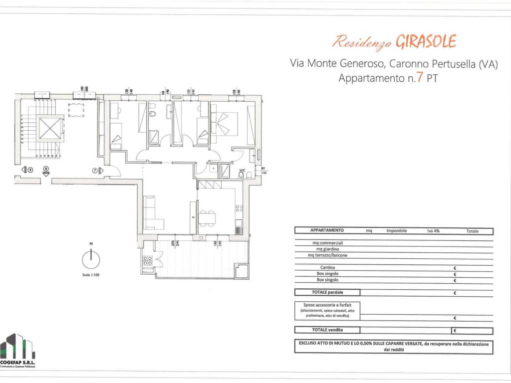 appartamento in vendita a Caronno Pertusella