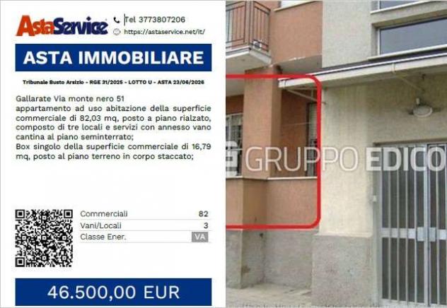 appartamento in vendita a Gallarate
