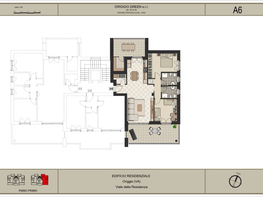 appartamento in vendita ad Origgio