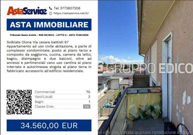 appartamento in vendita a Solbiate Olona