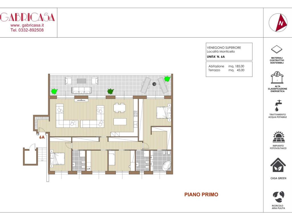 appartamento in vendita a Venegono Superiore