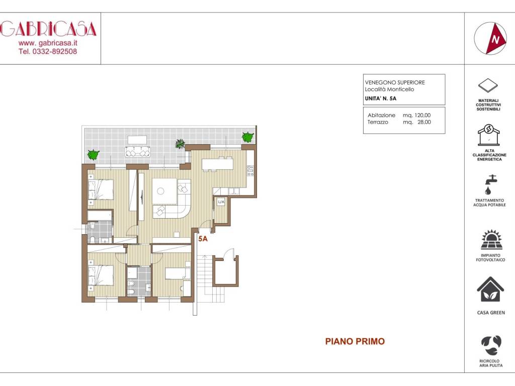 appartamento in vendita a Venegono Superiore