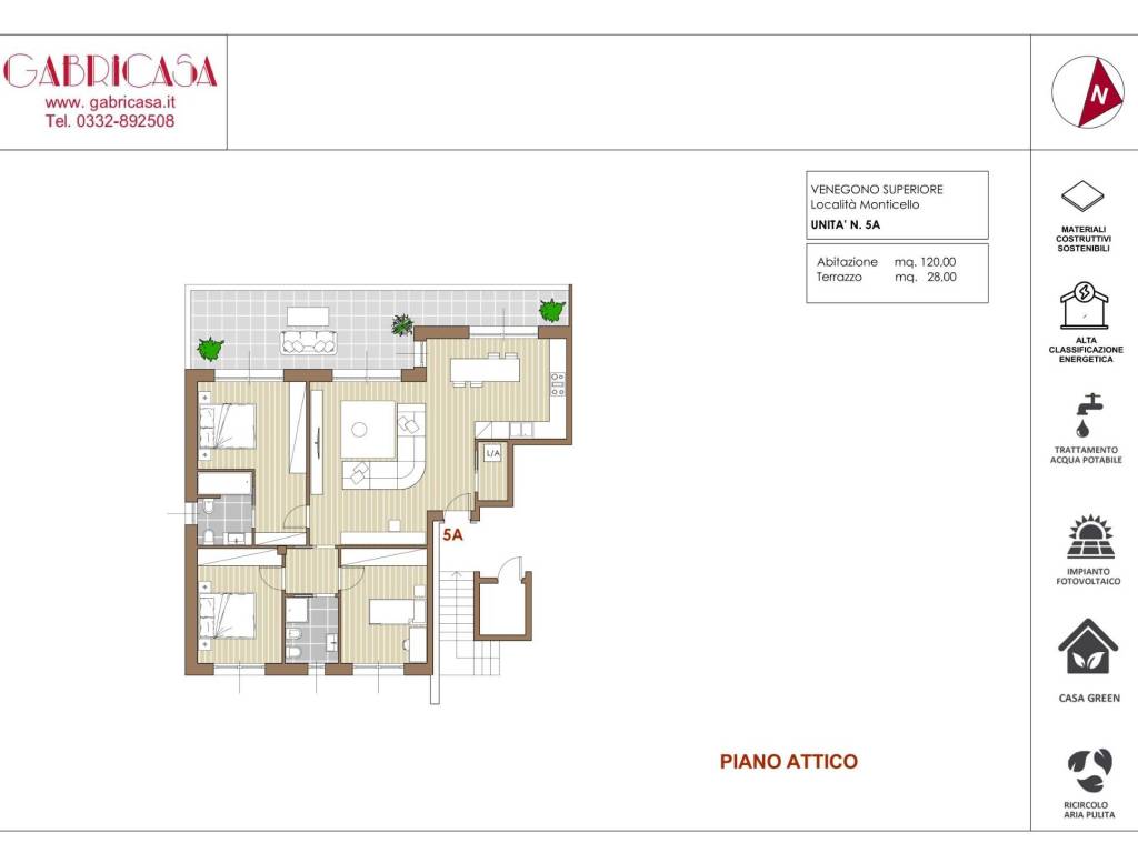 appartamento in vendita a Venegono Superiore in zona San Martino