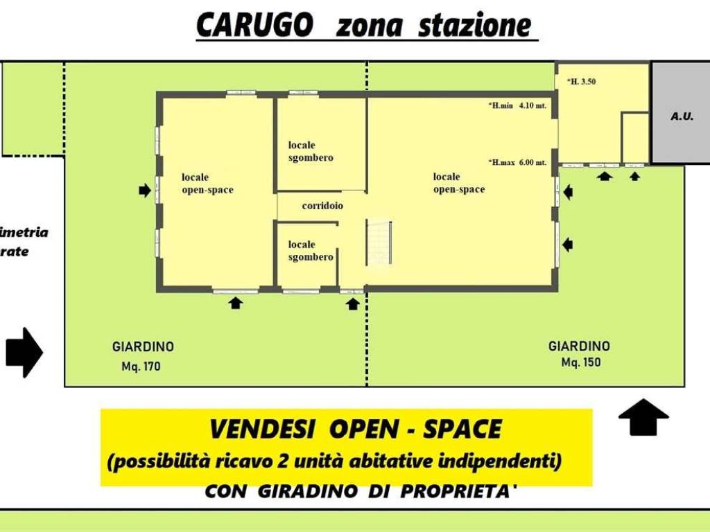 appartamento in vendita a Carugo