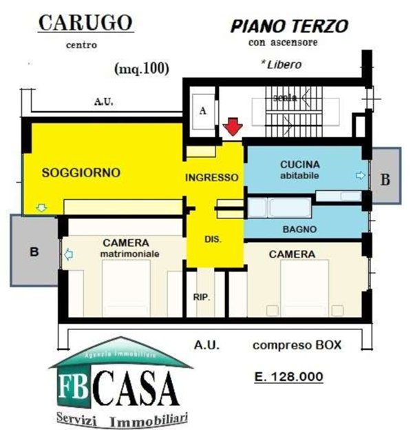 appartamento in vendita a Carugo
