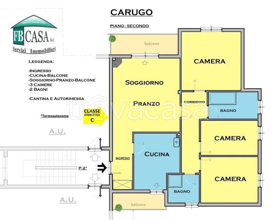 appartamento in vendita a Carugo