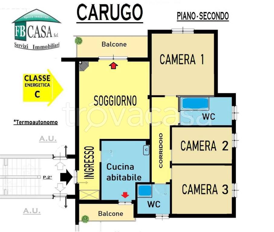 appartamento in vendita a Carugo