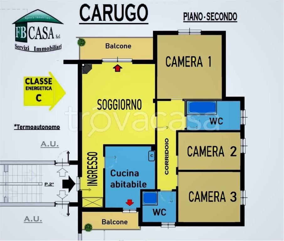 appartamento in vendita a Carugo