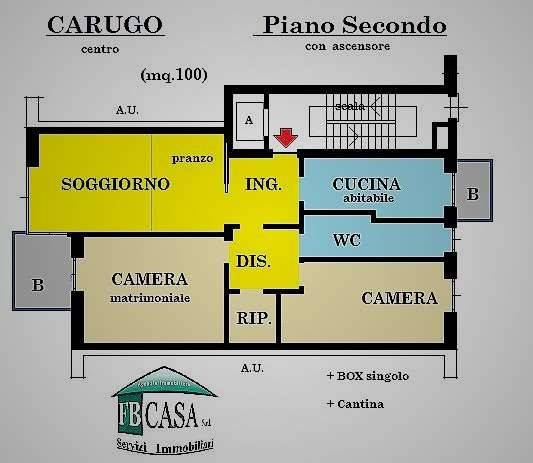 appartamento in vendita a Carugo