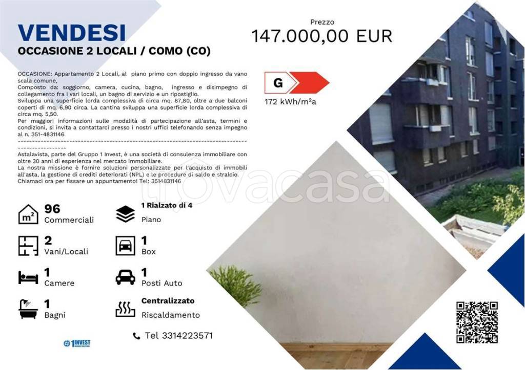 appartamento in vendita a Como in zona Borghi