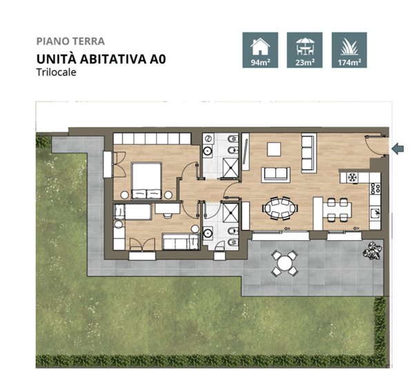appartamento in vendita a Como in zona Sagnino
