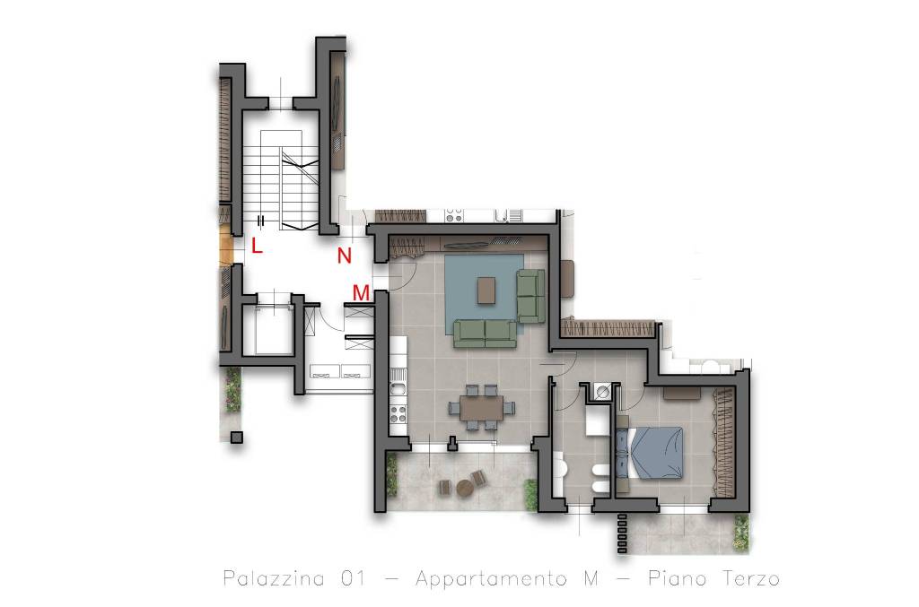 appartamento in vendita a Locate Varesino