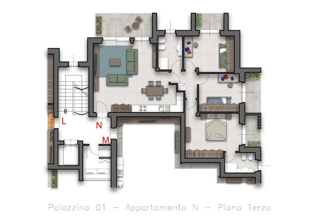 appartamento in vendita a Locate Varesino