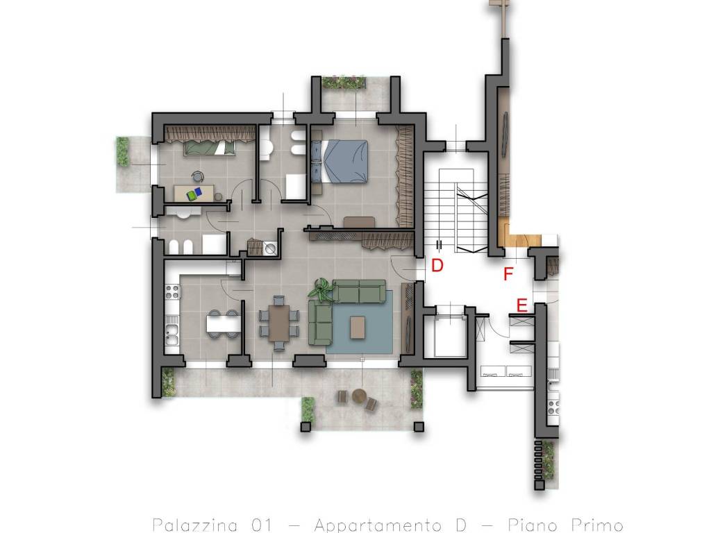appartamento in vendita a Locate Varesino