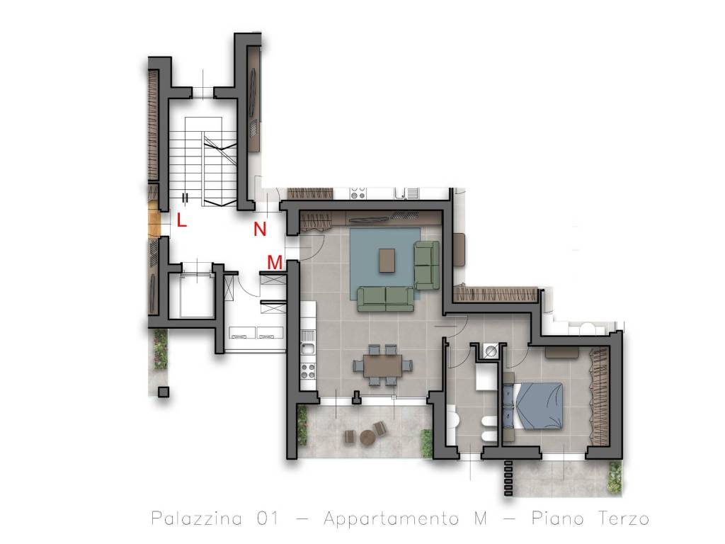 appartamento in vendita a Locate Varesino