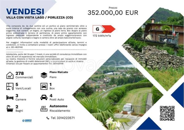 casa indipendente in vendita a Porlezza